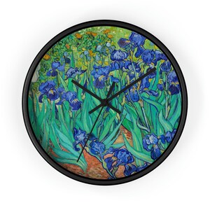 Van Gogh Irises Wall Clock