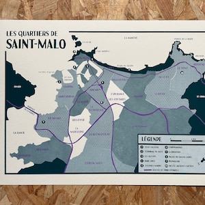 Plakatkarte der Nachbarschaften von St. Malo