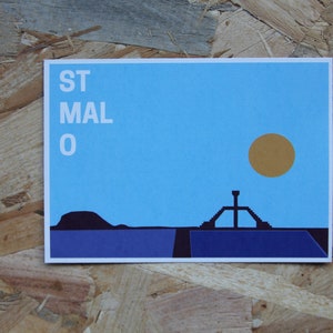 Trampolino Bon Secours a St Malo, di notte