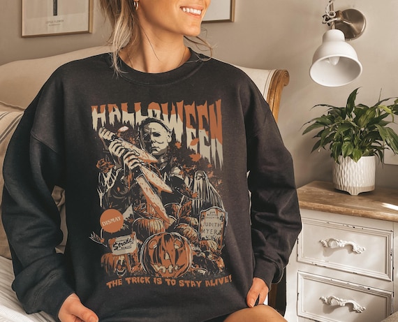 Vintage Halloween Sweatshirt, Horror Movie Sweatshirt, Myers Thriller Friday the 13th Horror Sweatshirt, Retro Halloween Sweatshirt