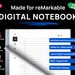 Digital Notebook for Remarkable Tablets | Remarkable 2 Templates ...