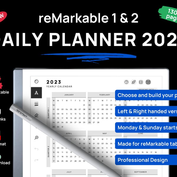 Remarkable 2 Planner 2023 Remarkable 2 Templates Ultimate Edition