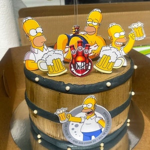 The Simpsons Cake Topper - The Simpsons birthday party