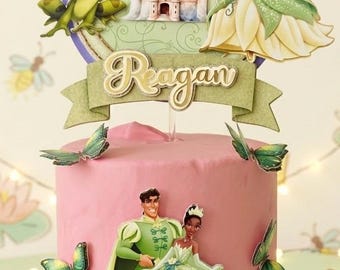 Princess Tiana Cake Topper | The Princess and the Frog Birthday Party Decor