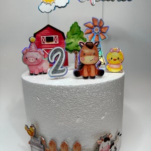 Farm Cake Topper - Farm Birthday Party