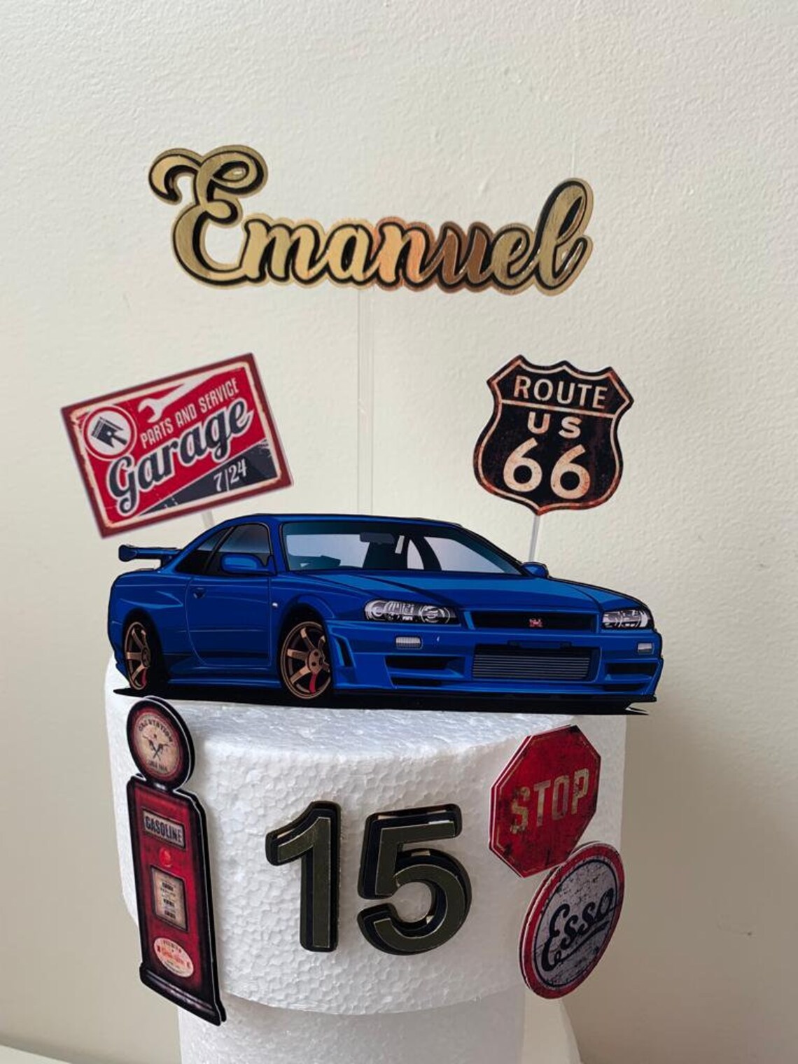 Sport Car Birthday Cake Topper – Silver Racing Car Decoration For Cakes & Cupcakes - View #10