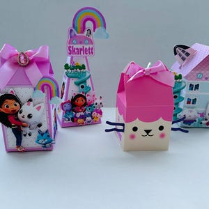 Gabby’s Dollhouse Party Favor Boxes - Birthday Decoration - Kids Birthday Supplies image 1