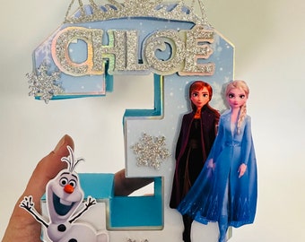 Frozen 3D Letter - Birthday Party Decoration - Kids Birthday Celebration