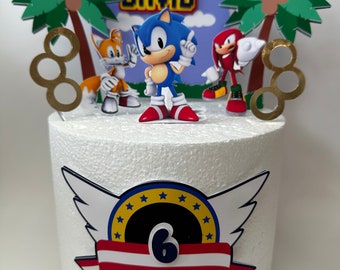 Sonic Cake Topper - Sonic Birthday Party