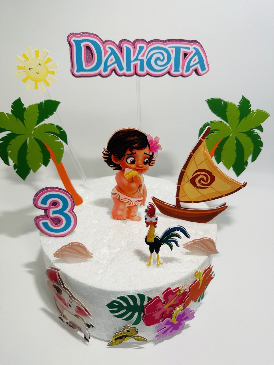 Baby Moana Cake Topper Baby Moana Birthday Baby Moana Party - Etsy