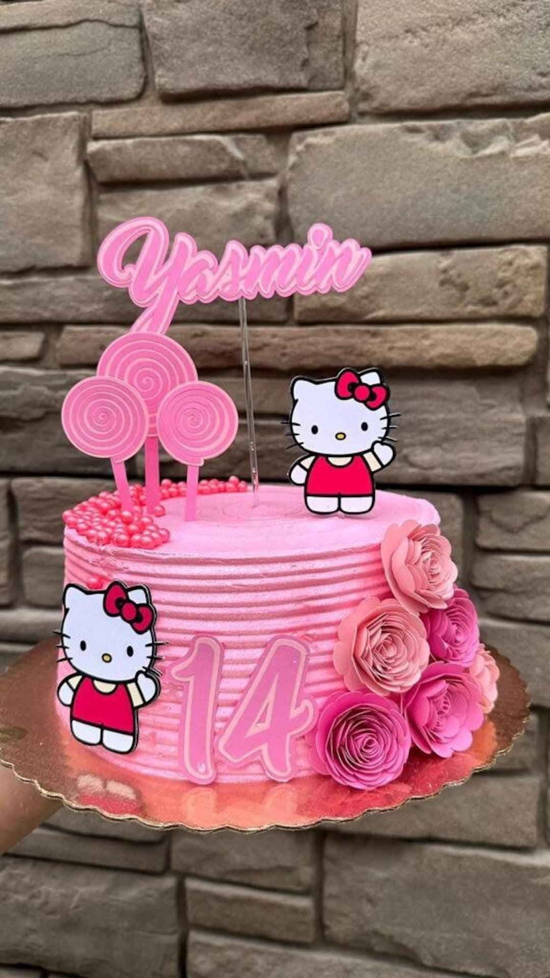 その他 Blythe Sweet Cake Hello Kitty Blue&Pink Hello Kitty Cake Topper - Hello Kitty Party - Hello Kitty