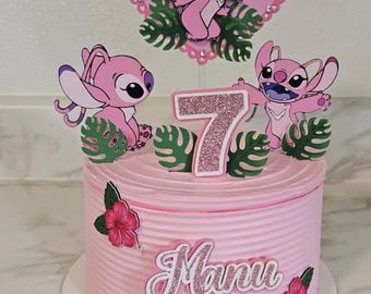 Angel Stitch Cake Topper - Party Decor - Angel Stitch Birthday
