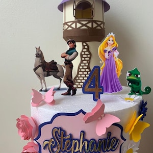 Rapunzel Tangled Cake Topper - Princess Party Decor - Princess Cake