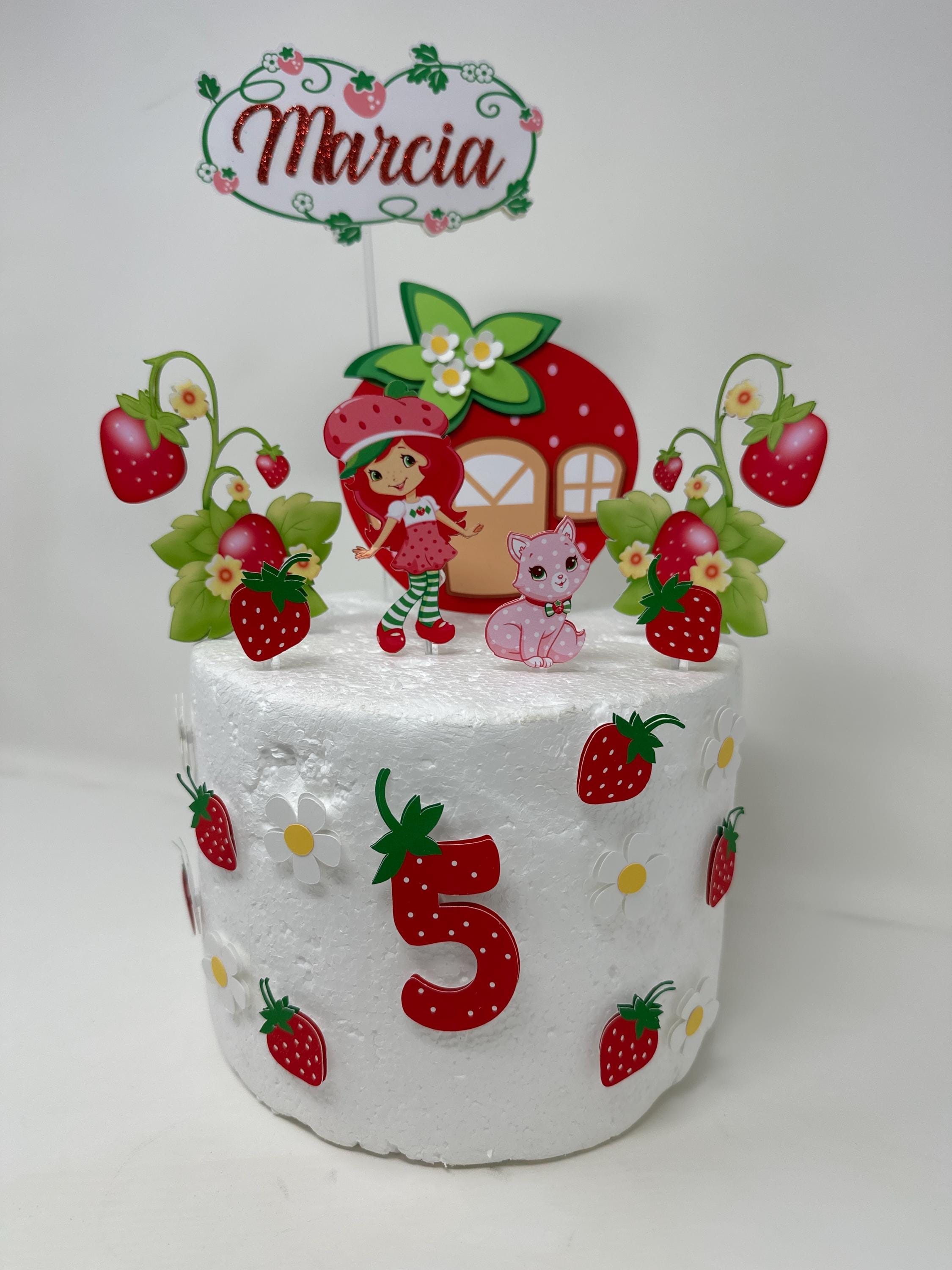 Strawberry Cake Partyカチューシャ Strawberry Shortcake Cake Topper | Strawberry Birthday Party Decor