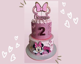 Minnie Cake Topper - Minnie Birthday Party