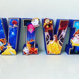 Beauty And The Beast 3D Letters - Beauty And The Beast Party Decor