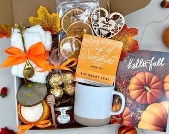 Hug in a Box, Fall care package, Cozy Self care gift box, Hygge gift basket, Thinking of you gift, Gift box for her, Thank you Thanksgiving