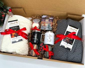 LARGE GIFT SET For Two Personalized Gift For a Couple Ideas Custom Gift Basket Cozy Hygge Gift Congrats Him & Her Family Gift Box
