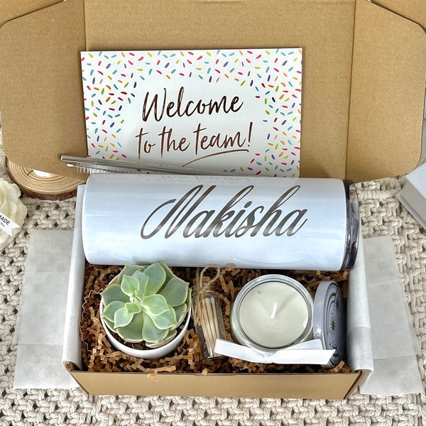 Welcome To The Team Corporate Gift Box For Women New Employee Personalized Gift Box New Worker Gift Our Team Is Lucky To Have You Gift