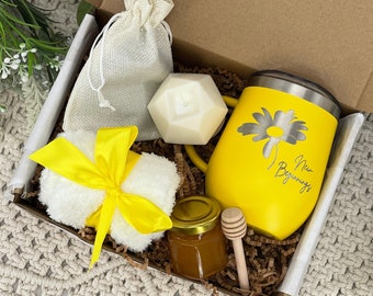 New Beginnings Gift Box Daisy Mug Pocket Token set New Job Promotion Gift  Coworker Leaving Gift Goodbye gift Good luck New Start