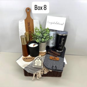 Housewarming Realtor Closing Gift Basket Welcome Home Gift for Clients New Homeowner Gift Box for Two Personalized New Home Gift Box 8