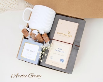 Classy Gift Basket for Women and Men, Business Gift Set, Corporate Gift Box with Notebook, Mug, Candies, Any Occasion Gifts for Her and His