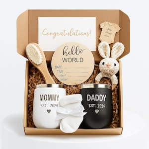 New Parents Gift Set for New Mom New Dad & Baby Newborn Baby Gift Basket Maternity and Expecting Gift Set New Parent Care Set Gender Neutral
