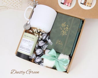 Sending Healing Vibes Gift Box for Women, Gift Basket with Mug, Tea, Candies, Socks | Get Well Gift for Her, Thinking of You Gift