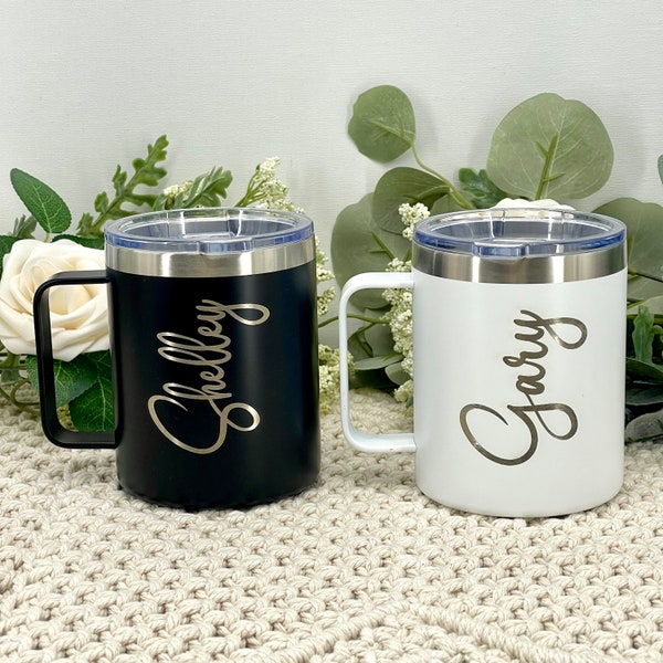 Add-on Personalized Coffee Mug ( CAN’T Be Sold SEPARATELY) Custom Camping Mug With  Name Add To Gift Box Build Your Gift Box