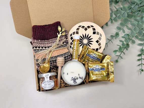 Personalized Birthday Gift For Women Tea Gift Set Self Care Package For Her Thank You Gift For Her Hygge Gift Box Best Friend Gift Box