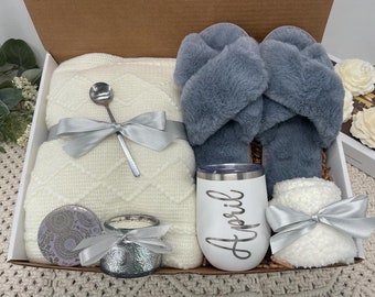 Sending a hug gift box, thinking of you, sympathy care package, self care gift basket, warm and cozy, thank you gift box, get well soon