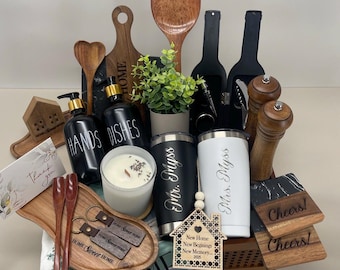 Housewarming Realtor Closing Gift Basket Welcome Home Gift for Clients New Homeowner Gift Box for Two Personalized New Home Gift