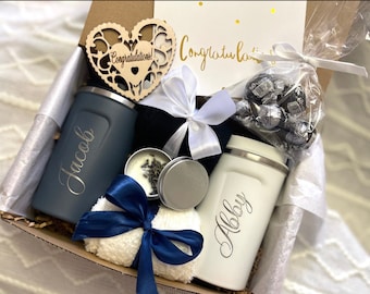 Personalized Gift Box For Two Cozy Set for Couple Happy Anniversary MR & MRS Basket for Married For Two Thank You Appreciation Hygge Gift