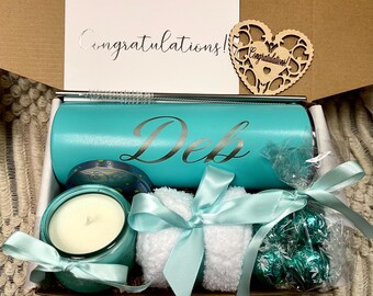 Caja de regalo personalizada para ella, paquete de cuidado para mujeres, caja de regalo acogedora y hygge, regalo de agradecimiento para mamá, caja de regalo de agradecimiento, regalo para enviar amor y abrazos