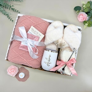 Birthday Cozy Hygge Gift Box For Her Women Set With Slippers And Blanket Best Friend Gift Get Well Soon Recovery Mother Gift Self Care Gift