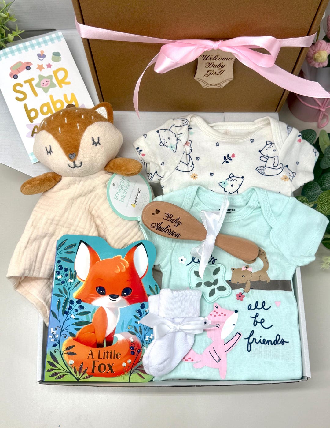 New Baby Gift Box Gender Neutral Baby Shower Gift for Newborn Welcome ...