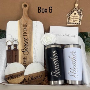 Housewarming Realtor Closing Gift Basket Welcome Home Gift for Clients New Homeowner Gift Box for Two Personalized New Home Gift Box 6