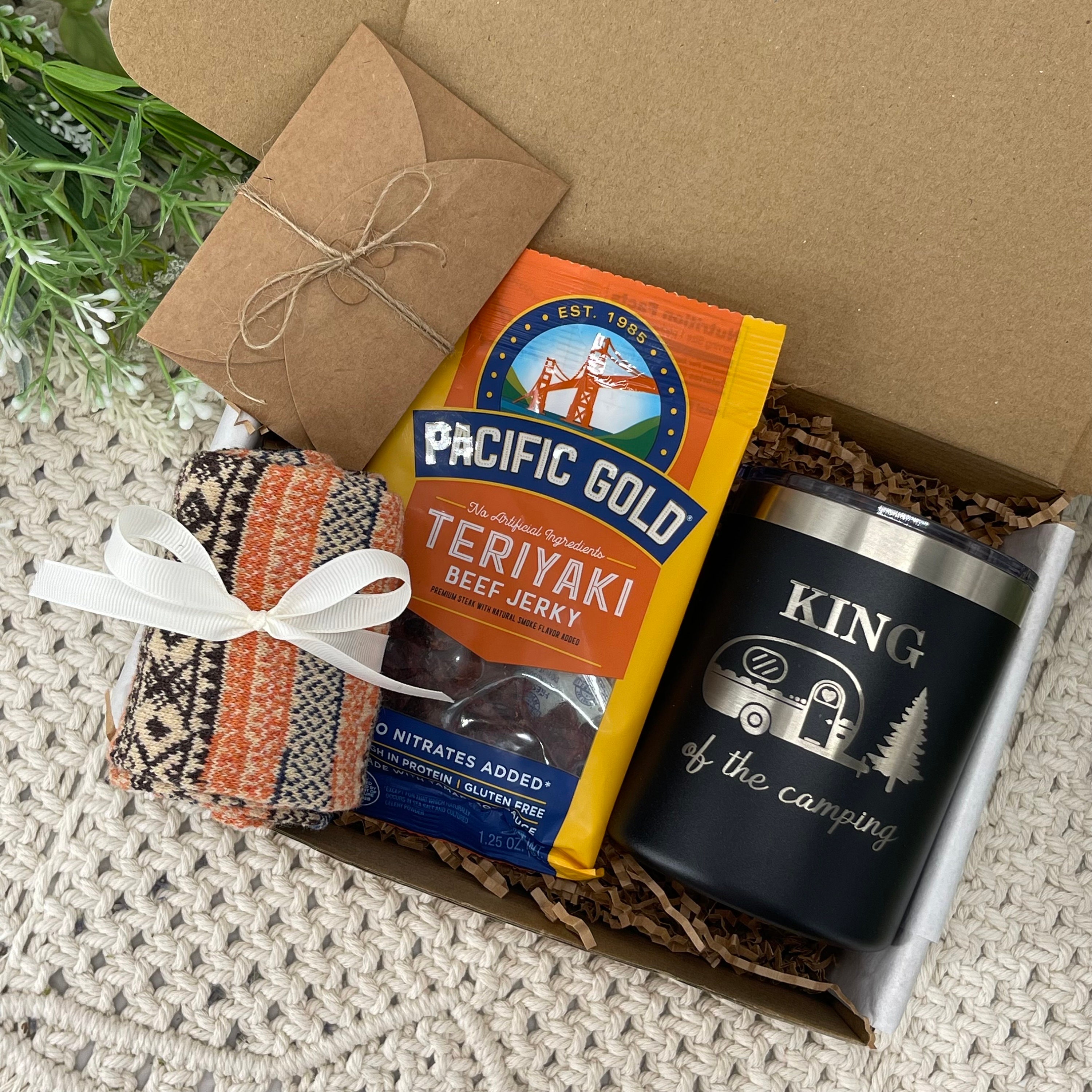 Camping Gift for Him Campfire Camper Gift Box for Father