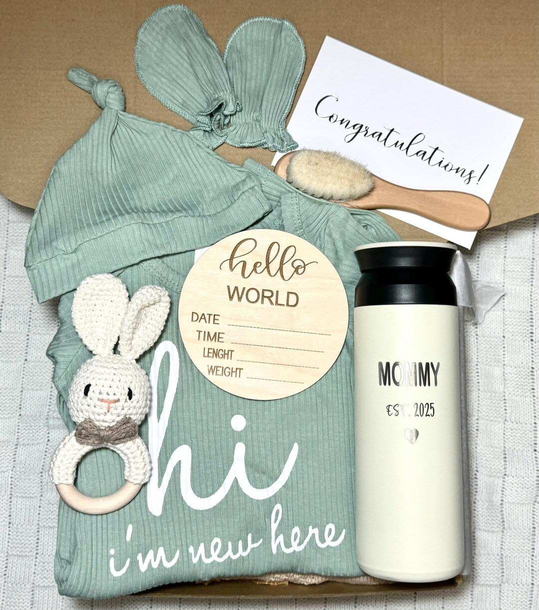 Newborn Baby Boy New Mom Gift Box Welcome Baby Bundle of Joy Package ...