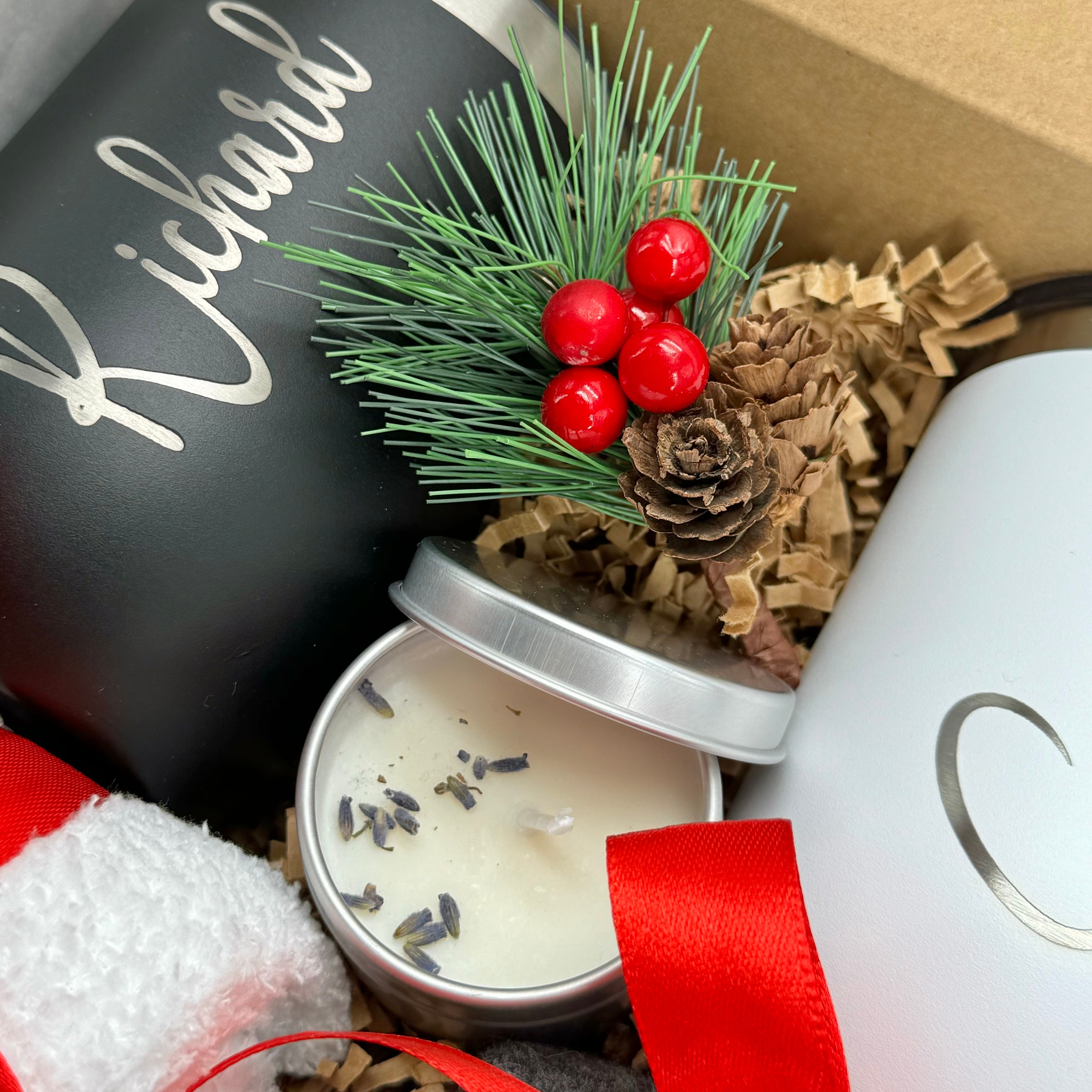 Happy Holidays Christmas Gift Set for Him and Her Congratulations