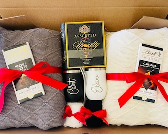 Gift For Couple Him & Her Gift Set Congratulations Anniversary Thank you Gift Basket For Two Sending Love And Hugs Mr. And Mrs. Gift Box