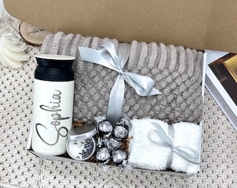 Hygge Gift Box For Her With Blanket And Tumbler Cozy Gift Sending Hugs Thank You Gift Set For Women Thinking Of You Gift Basket Sending Love