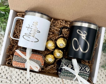 Christmas Gift Box For Couple Personalized Hygge Gift For Two Happy Anniversary Custom Gift Set For Husband And Wife Just Married Thank You