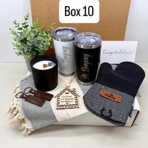 Housewarming Realtor Closing Gift Basket Welcome Home Gift for Clients New Homeowner Gift Box for Two Personalized New Home Gift Box 10