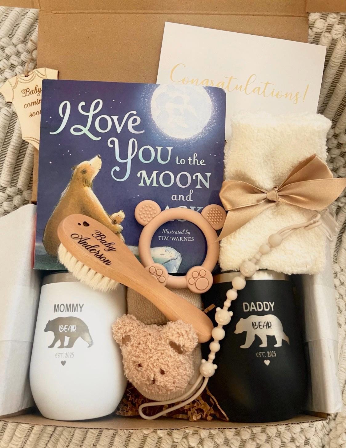 New Baby Boy Family Gift Box Expecting New Parents Gift Box for New Mom ...