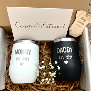 New Mommy Daddy New Parents Gift Set Mom Dad Mug Set Parents Expectant Gift Box Baby Shower Gift Idea Baby Announcement Pregnancy Gift Box