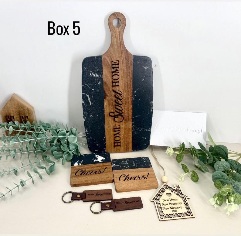 Housewarming Realtor Closing Gift Basket Welcome Home Gift for Clients New Homeowner Gift Box for Two Personalized New Home Gift Box 5