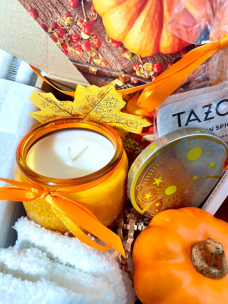 Harvest Hygge Cozy Gift Box Thanksgiving Gift Halloween Gift Hello Fall Gift Box Boo Basket Spooky Season Set Pumpkin Spice Autumn Gift image 4