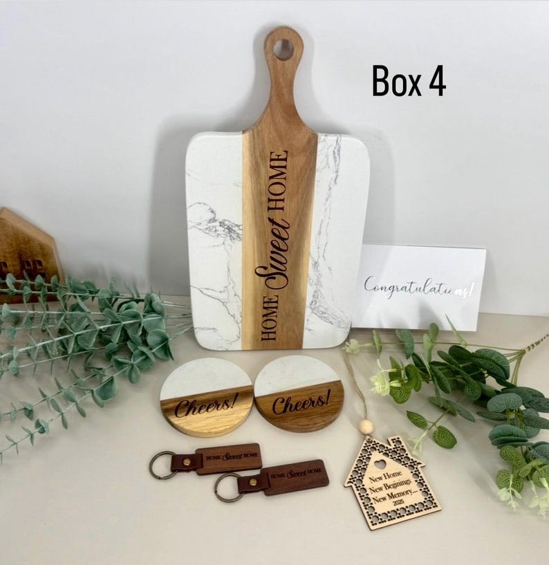 Housewarming Realtor Closing Gift Basket Welcome Home Gift for Clients New Homeowner Gift Box for Two Personalized New Home Gift Box 4