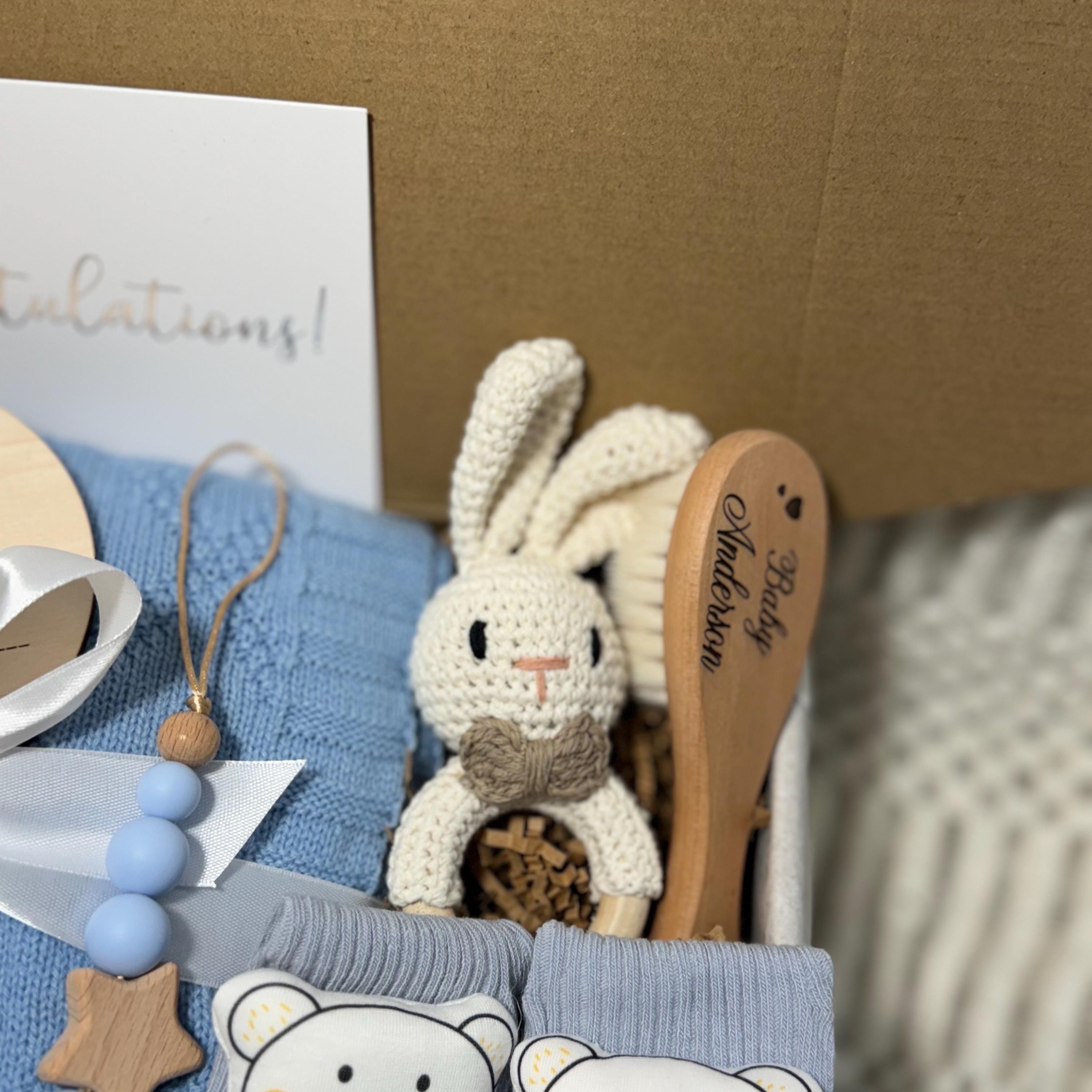 Newborn Baby Boy Gift Box Welcome Baby Boy Birth Set Bundle of Joy ...